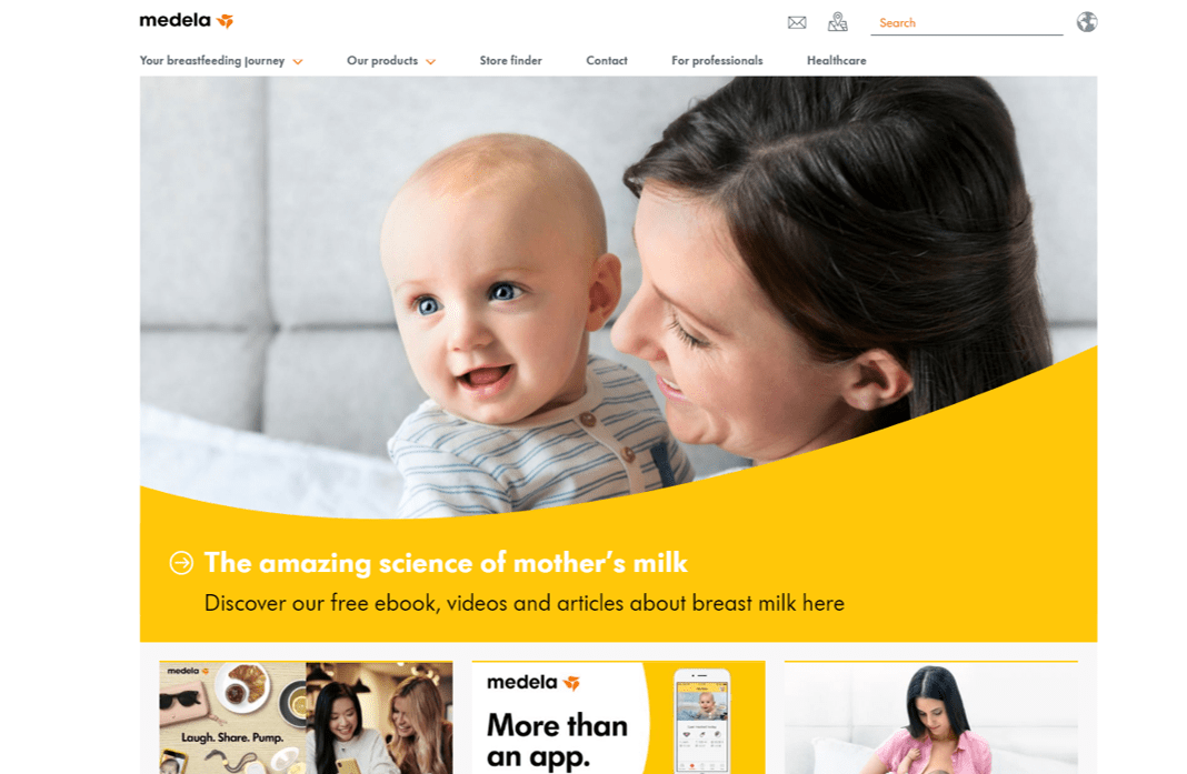 Die neue Mums-Journey Seite von Medela